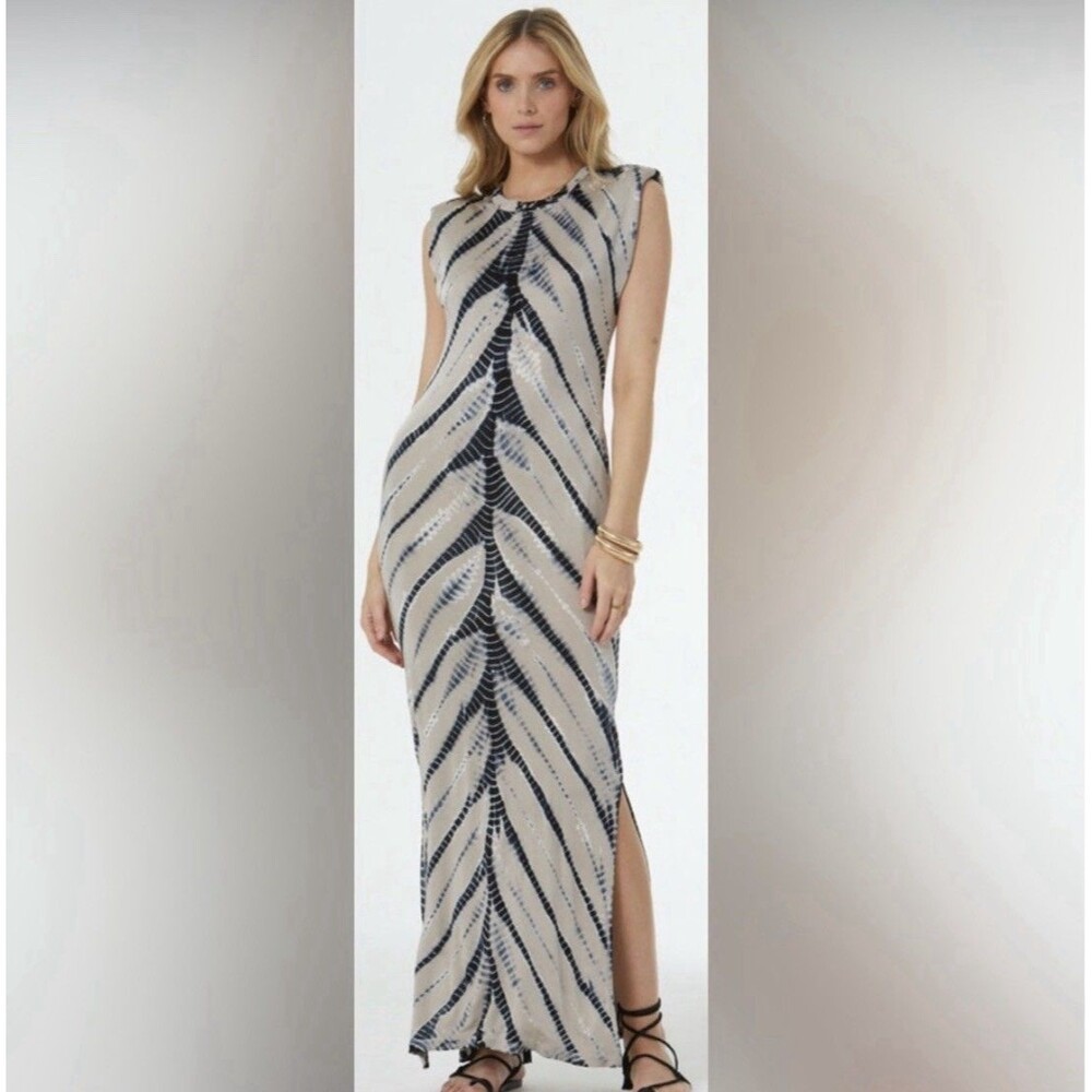 Young Fabulous And Broke-YFB-Mackenzie Tank Dress In Sandstone-Tie Dye-Small